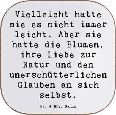 Produktbild von Mr. & Mrs. Panda Untersetzer für Gläser Spruch Hoffnung und Liebe - Weiß - Geschenk, Motivation, Coaster, Tassenuntersetzer, Gefühl, gläseruntersetzer, innere Stärke