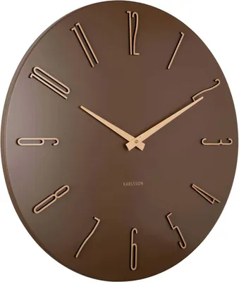 Obrázek produktu pro Karlsson – Velké nástěnné hodiny Esmerado – mokka hnědá – Ø 60 cm