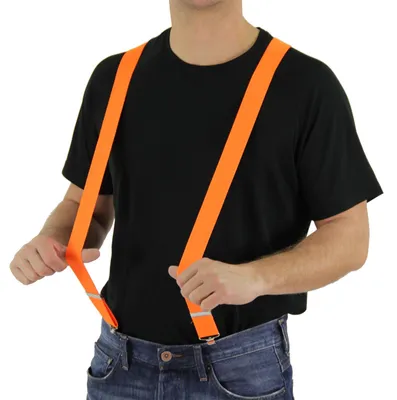 Produktbild von 80er Jahre Hosenträger neon orange Kostüm Fasching Hosen Träger