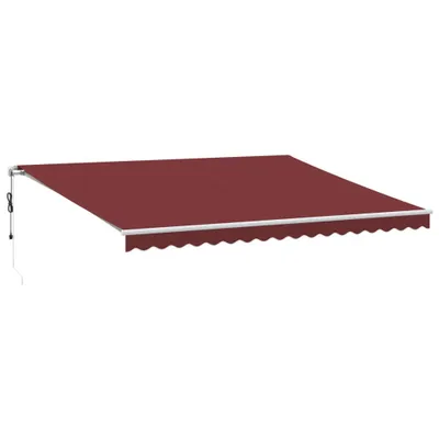 Obrázek produktu pro Automatická zatahovací markýza s LED burgundská 450 x 350 cm