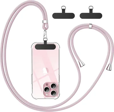 Produktbild von Caslord Handykette Universal mit 2 Stück Patch Roségold