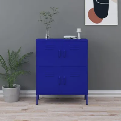 Immagine prodotto di Mobili Armadio blu navy 80x35x101,5 cm Acciaio - Cassettiere 336136