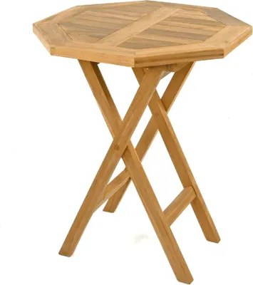 Produktbild von VCM Klapptisch | Beistelltisch klappbar | Gartentisch Teakholz | Balkontisch | Achteckig Ø 60cm