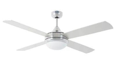 Produktbild von Deckenventilator Icaria Aluminium 132 cm mit Beleuchtung und Fernbedienung