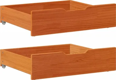 Produktbild von Design Bettschubladen 2 Stk. Wachsbraun 65x55x17 cm Massivholz Kiefer - Schubladen 2025 Neu3217018 1parcel