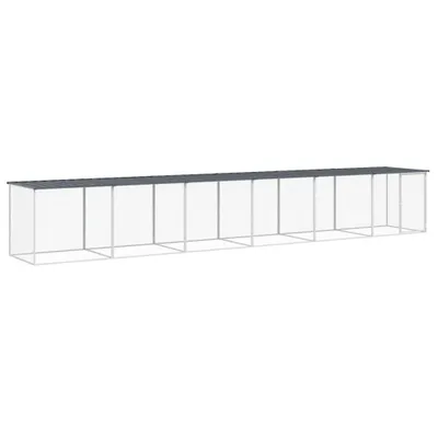 Image de Poulailler avec toit anthracite 603x98x90 cm acier galvanisé