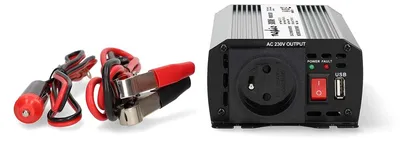 Produktbild von Nedis Power Inverter änderte Sinus-Wellen - Eingangsspannung: 12 V DC - Geräteausgangsanschluss: Type E (CEE 7/5) / USB-A - 230 V AC 50 Hz - 300 W - Spitzenleistung: 600 W