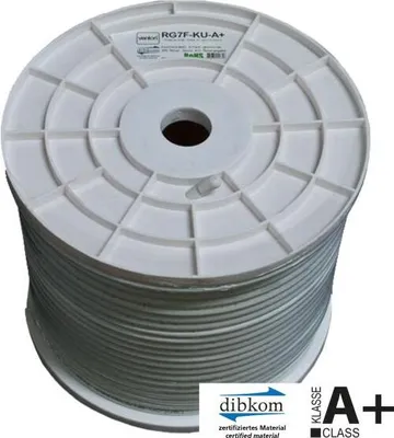 Produktbild von Venton 100m Koaxial Kabel RG7F-KU-A+ - max. 130 dB