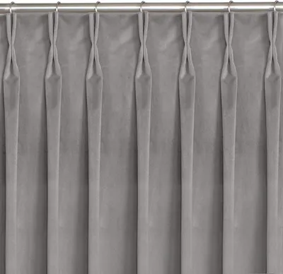 Zdjęcie produktu dla Zasłona VILA velvetowa na flexach 265x225 szara wzór 2 Homede
