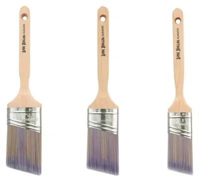 Produktbild von Paint Warrior Genesis Pinsel, abgewinkelt, 1,5–5,1–6,3 cm, 3 Stück