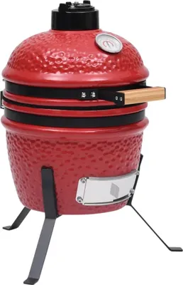 Obrázek produktu pro Zahradní gril a udírna 2 v 1 Kamado keramický 56 cm červený