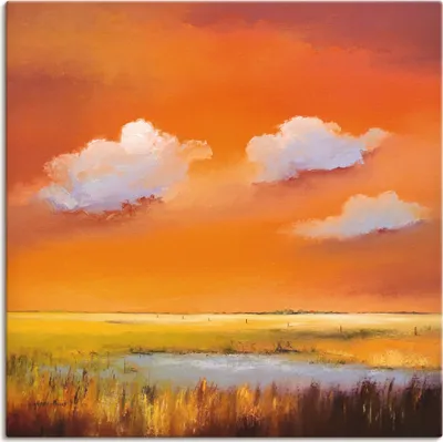Produktbild von ARTland Leinwandbild Abend I Größe: 70x70 cm