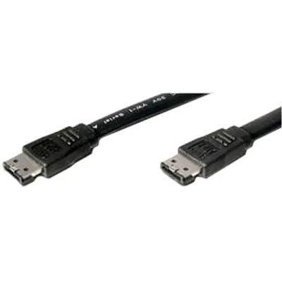 Produktbild von ASSMANN Electronic TCOCESATA075, 0,75 m, eSATA, eSATA, Männlich/Männlich, Schwarz, 0,3 Gbit/s