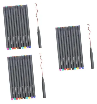 Immagine prodotto di Set di pennarelli a punta fine, 30 pezzi, punta da 0,38 mm, 10 colori, ideali per illustrazioni e scrittura