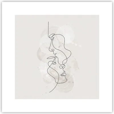 Produktbild von Poster - Poster ohne Rahmen - Einzeilig Mann Frau - 30x30 cm - Wand Bild - Wanddeko - Wandbilder - Kunstposter - Wandposter - Bilder - Kunstdruck - Wanddekoration - Wandbild - P2XAC30x30-4629
