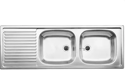 Produktbild von BLANCO EZS 12 x 4-2, Aufsatzwanne, Rechteckig, Edelstahl, Edelstahl, 2 Becken, 370 x 340 mm