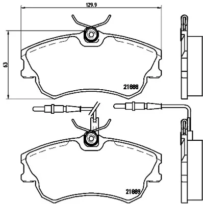 Produktbild von Brembo Bremsbelagsatz, Scheibenbremse Vorderachse P 68 023