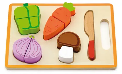 Produktbild von Viga Holz Montessori Spielküche Gemüse Schneideset