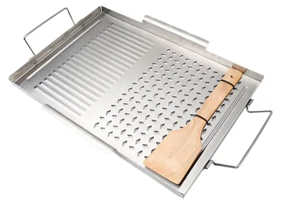 Zdjęcie produktu dla Płyta do gotowania i grillowania ze stali nierdzewnej
