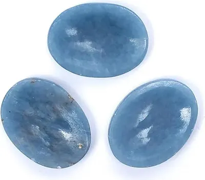 Image de Pierres d'inquiétude Angelite - paquet de 3 pièces - ± 2,5x4,5 cm