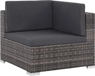 Produktbild von vidaXL 6-tlg. Garten-Lounge-Set mit Auflagen Poly Rattan Grau