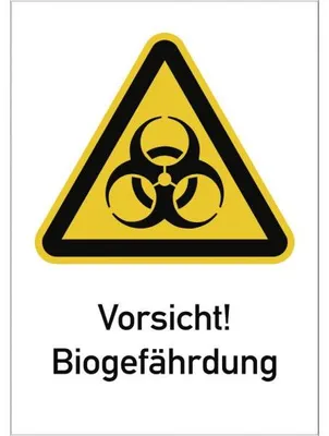 Produktbild von Dreifke® Aufkleber Vorsicht! Biogefährdung, Kombischild, Folie, 131x185 mm