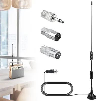 DAB-Radioantenne mit Magnetfuß, 3 m Kabel, omnidirektional, 7 dBi