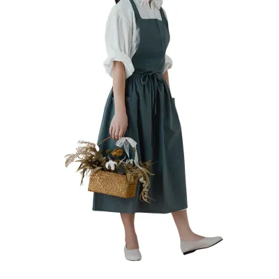 Produktbild von Wasserdichte Baumwollschürze, stilvolles und komfortables Design, schmutzabweisende Schürze, Kochzubehör, Backzubehör