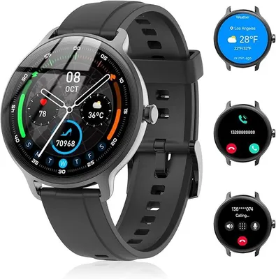 Produktbild von Smartwatch Damen Herren 1.27"mit Bluetooth Anrufe, WhatsApp/App-Benachrichtigungen, Herzfrequenz, Schlafmonitor, 120+ Sportmodi, IP68 Wasserdicht