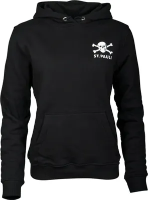 Produktbild von FC St. Pauli - Damen Kapuzenpullover Totenkopf klein - schwarz