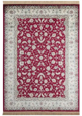 Produktbild von Steffensmeier Kurzflor Teppich Riad | Wohnzimmer | Orient | Pflegeleicht | Tabriz Rot, Größe: 160x230 cm