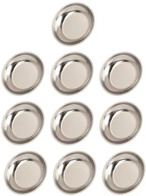 Zdjęcie produktu dla Ibenzoa® Zestaw 10 misek ze stali nierdzewnej, 6 x 6 cm – przeznaczone do kontaktu z żywnością, wolne od BPA i nadające się do mycia w zmywarce, wytrzymałe miseczki do serwowania potraw i przypraw