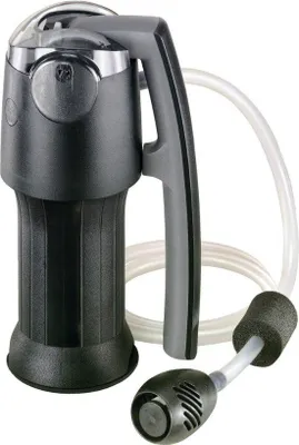 Produktbild von Leichtgewichts-Wasserfilter-Kit - Handformat - Outdoor - 2000ML - Professioneller Wasserfilter - Reinigt und entsorgt Schmutz - für sauberes Trinkwasser - Schwarz