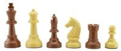 Produktbild von Schachfiguren beige/braun KH 93 mm