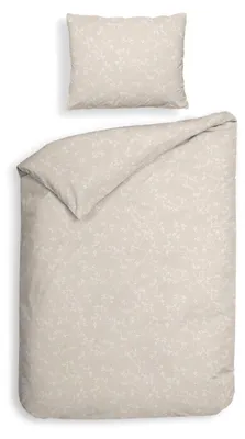 Produktbild von Heckettlane Alloro Bettbezug - 155x220 cm – 100% Baumwoll-Flanell – Hochwertige Bettwäsche mit motiv – Weich - Atmungsaktiv und Hautfreundlich – inkl. 80x80 cm Kissenbezug – Beige