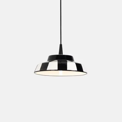 Produktbild von LED-Pendelleuchte "Circus", Design aus schwarz-weißer Keramik, Durchmesser 24 cm, TRIAC-LED-Lichtquelle, 2700 K, 8 W, ideal für Innenräume