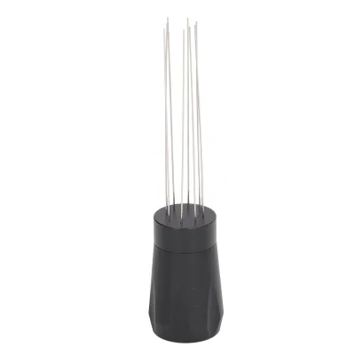 Image de Café aiguille de distribution en acier inoxydable solide pratique sûr main Tampers outil de brassage pour la maison (noir)