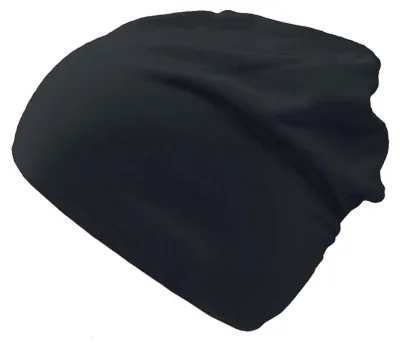 Image de Bonnet Atlantis Flash Jersey Slouch LT907 (taille unique) (noir)