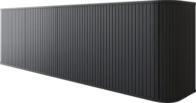 Produktbild von möbline Kommode ZILLO Schwarz 60x215x37cm 4D laminierte Möbelplatte PUSH-TO-OPEN ABS-Kanten