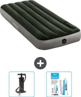 Produktbild von Intex Luftbett - 1 Person - 76 x 191 x 25 cm - Grün - Pumpe en Reperaturset
