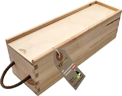 Obrázok produktu pre Rustikálna drevená krabica, drevená darčeková krabica, úložná krabica na darčeky, ideálna darčeková krabica, drevená krabica s vekom, krabica na náradie, krabica na víno (350 x 100 x 110 mm)
