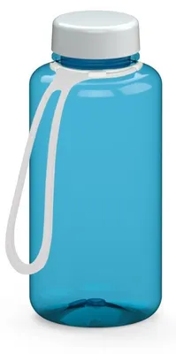 Immagine prodotto di Borraccia "Refresh" da 700 ml - Pratica borraccia con cinturino in silicone - Antiscivolo e ideale per i bambini - Trasparente blu/bianco