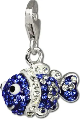 Produktbild von SilberDream Charm Clownfisch Zirkonia blau Charms-Anhänger 925 Silber D2GSC518B