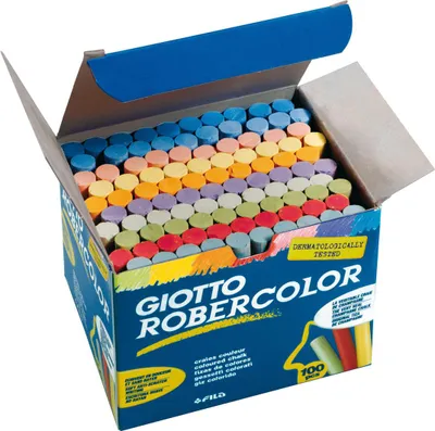 Produktbild von Giotto Robercolor-Kreide farbig sortiert, 100 Stück