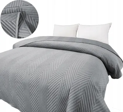Produktbild von JadorDecor Tagesdecke Bett Sofa 200x220 cm Velours gesteppt