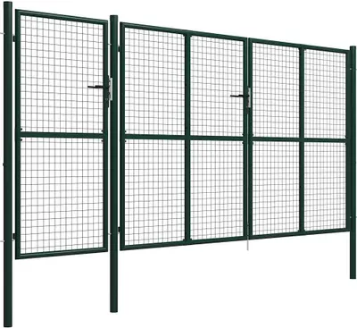 Produktbild von vidaXL Gartentor aus Stahl 400 x 150 cm Grün