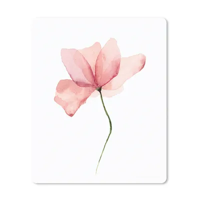 Produktbild von MuchoWow® Mauspad Mousepad Blumen - Aquarell - Rosa 30x40 cm - Mousepads - Maus Mat - Pad - Mausunterlage - Mausmatten