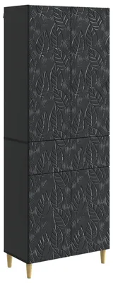 Produktbild von vidaXL Schrankset 2 pcs Schwarz Holzwerkstoff