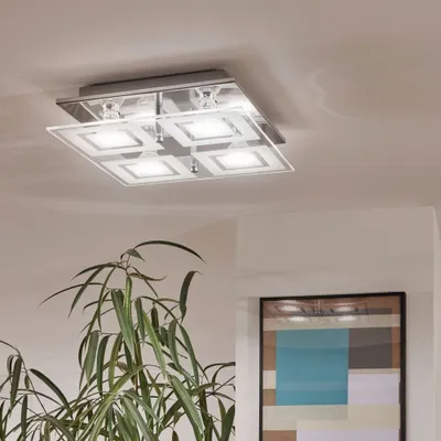 Produktbild von EGLO Almana, GU10, 3000 K, 240 lm, IP20, Chrom, Transparent, Weiß