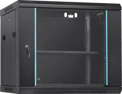 Immagine prodotto di Armadio per server di rete VEVOR 9U per montaggio a parete, profondità 15,5 pollici, alloggiamento per armadio rack per server, circa 91 kg. Capacità di carico a pavimento, con pannelli laterali in vetro con serratura, per apparecchiature IT, apparecchiature A/V